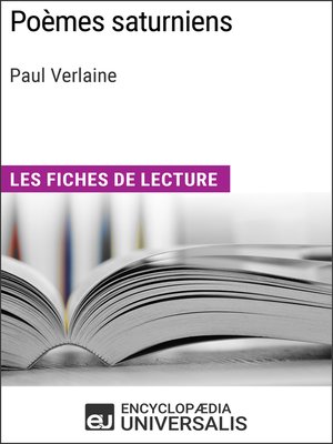 cover image of Poèmes saturniens de Paul Verlaine